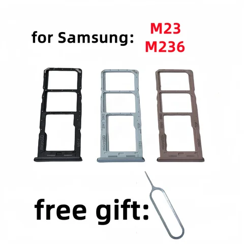 SIM Card SD Card Tray chip slot drawer card Holder For Samsung Galaxy M23 5G SM-M236B/DS M236S M236 M236B drawer chip card tray