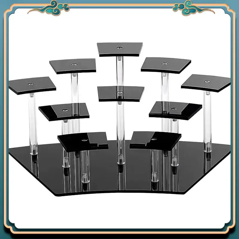 10 Tier Acrylic Display Stand, Acrylic Riser Display Stand Perfume Holder, Riser Display Shelf Multilevel Stands Easy To Use