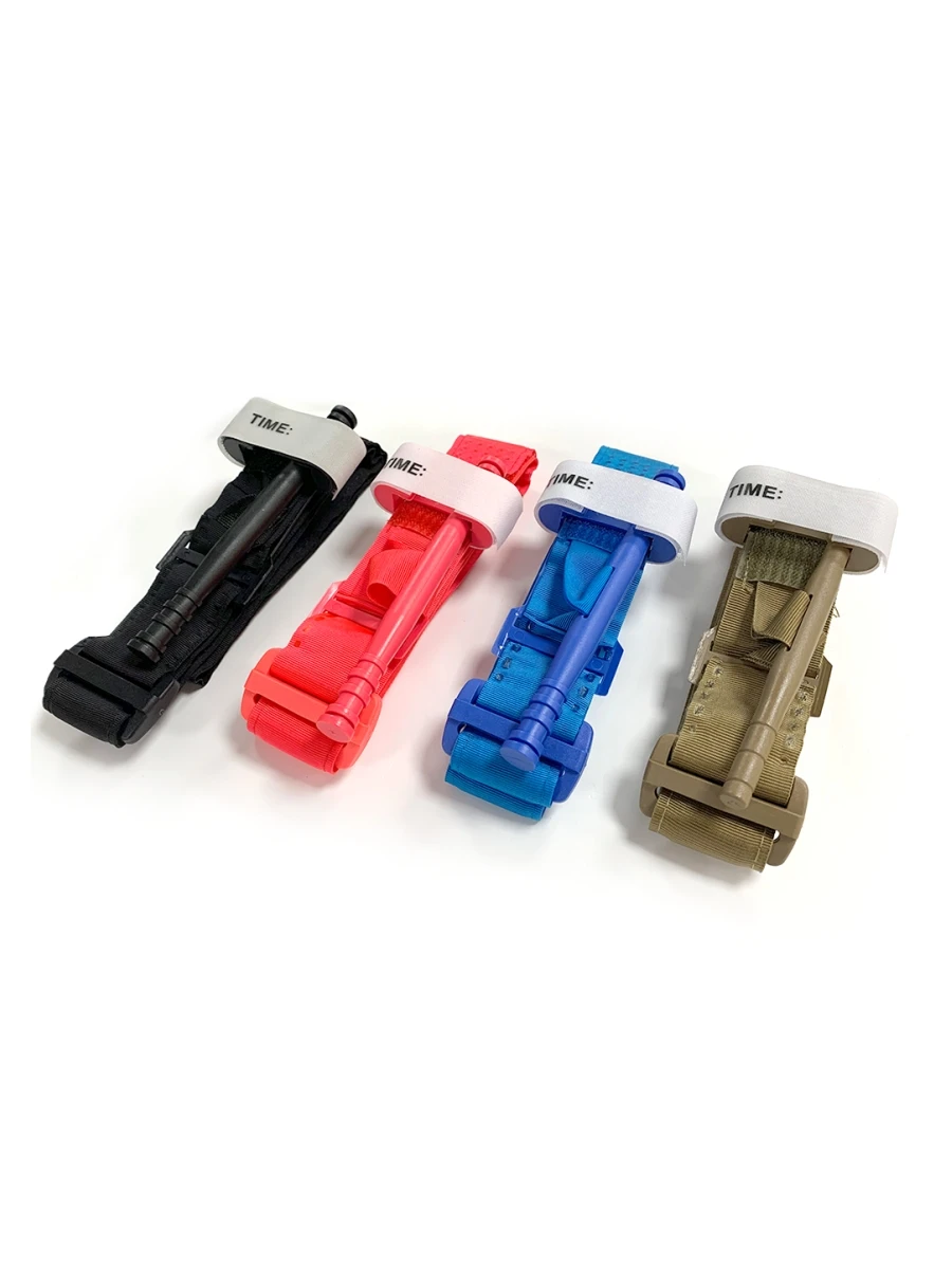 95cm Plastic Combat Tourniquet Blue/Black/Khaki/Red for Outdoor First Aid Emergency Rescue Military Tactical Rescue