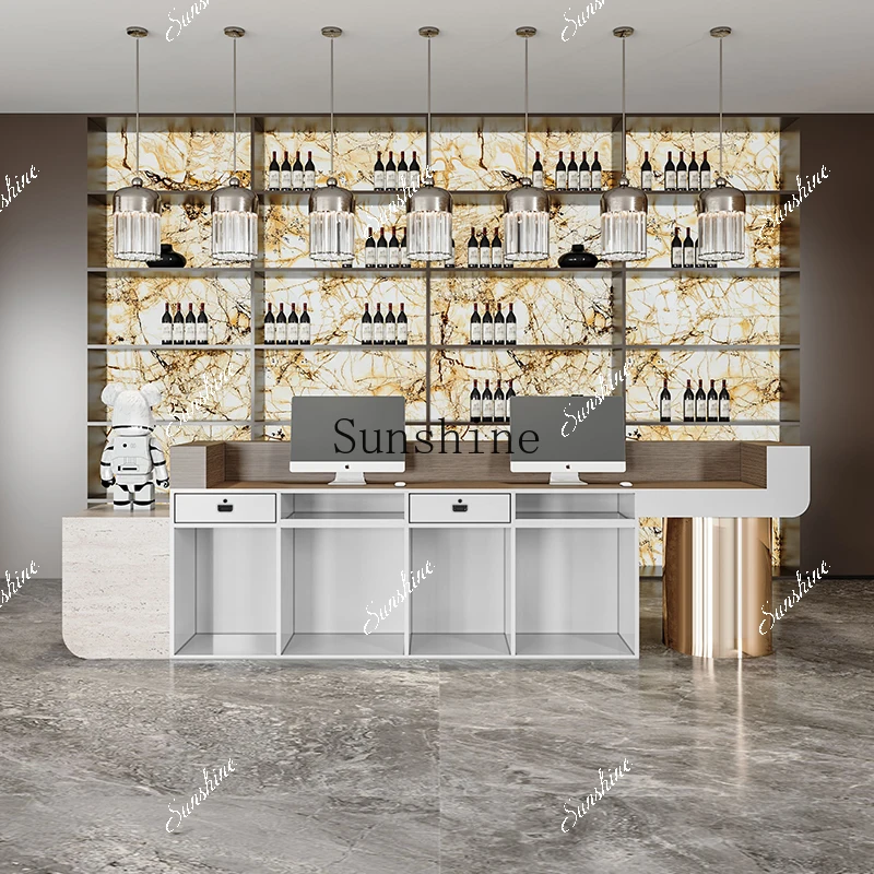 MReception Moderner, minimalistischer High-End-Hotel-Kassierer-Stehtisch