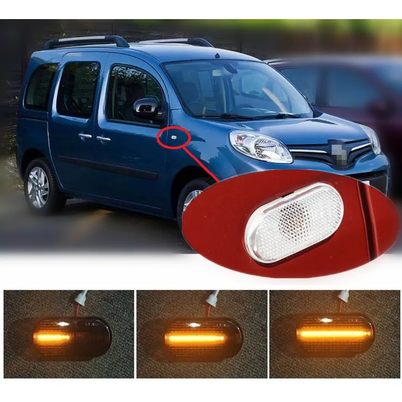 Suitalbe for Renault KANGOO KC0/_  Express Rapid FC0/1_ Dynamic LED Indicator Side Marker Signal Car Styling Accessories