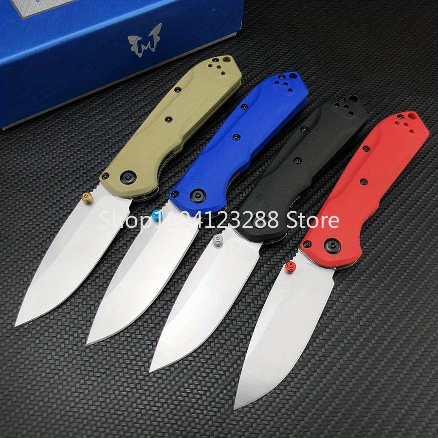 565 Knife Outdoor Pocket Folding Knife EDC Multifunctional Camp Fishing Tool Satin Plain Blade Nylon Wave Fiber Fiber Handles