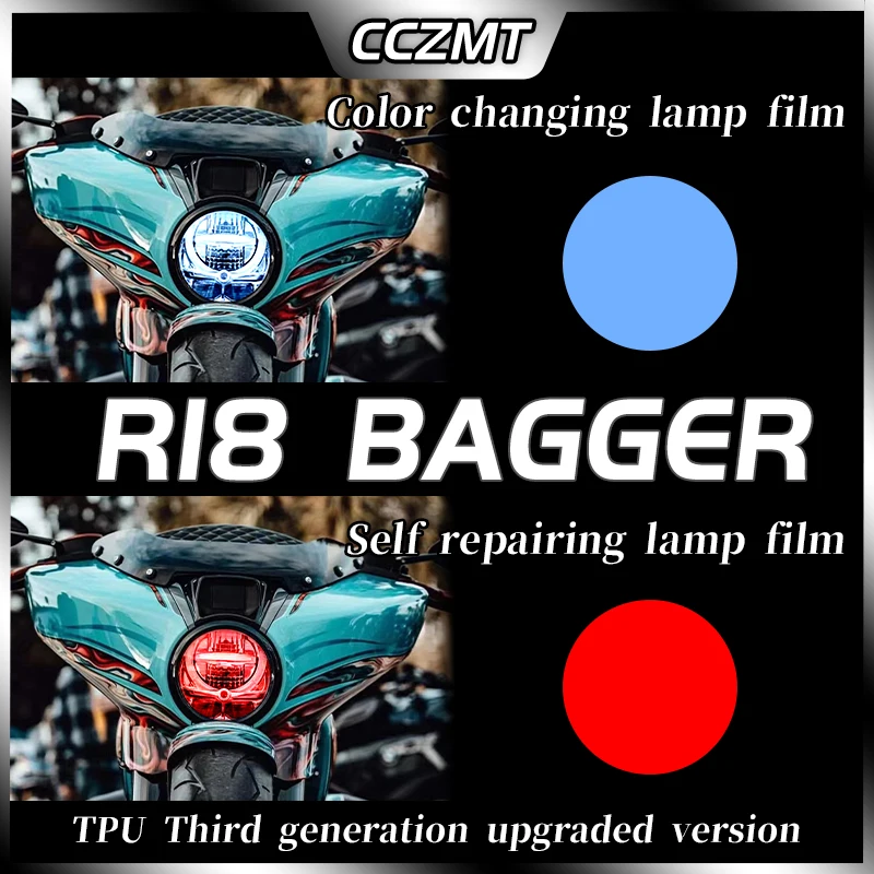 

For BMW R18 Bagger 2022 ranger instrument film headlight film TPU body transparent protection film waterproof sticker accessory