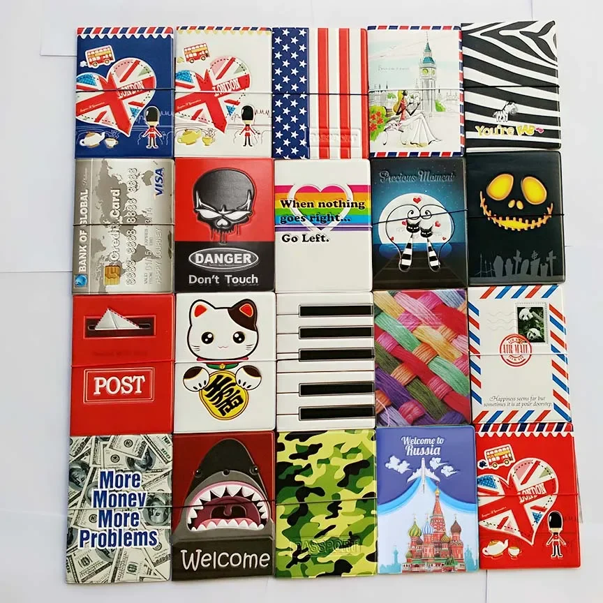 new Cartoon Travel 3D Passport Cover,Card Bag,14*9.6CM PU Leather Business Credit Card Holder,passport holder.