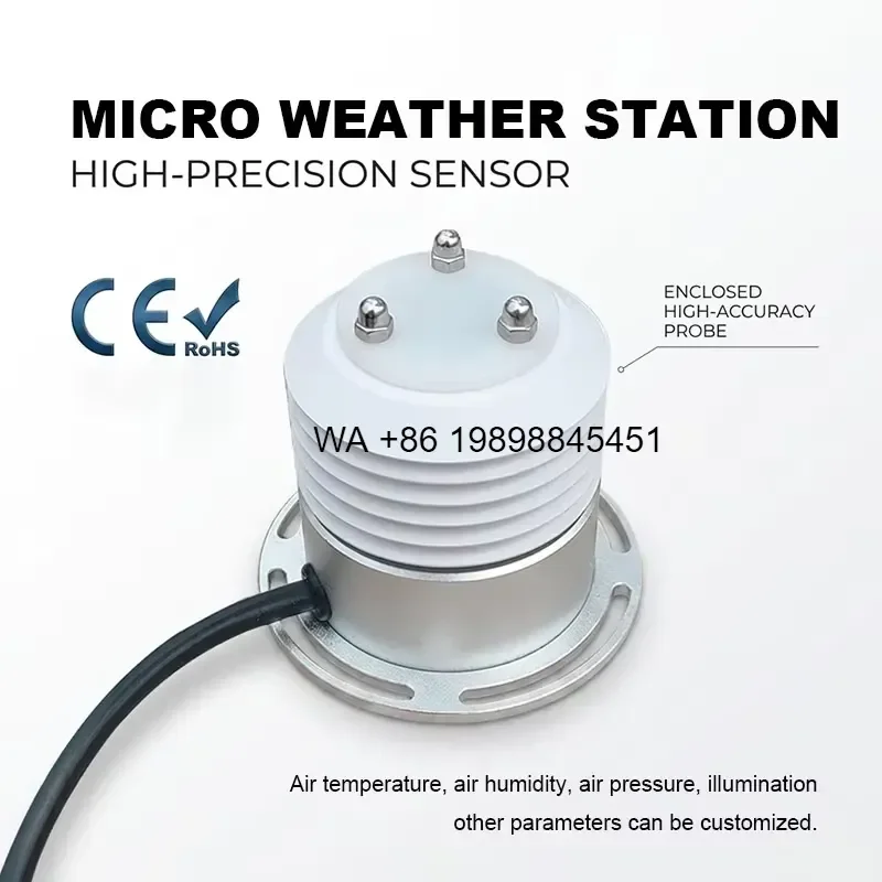 Wmwmnu for RS485 4G Mini Integrated Temperature Humidity Meteorological Environment Monitoring Sensor Micro Weather Station