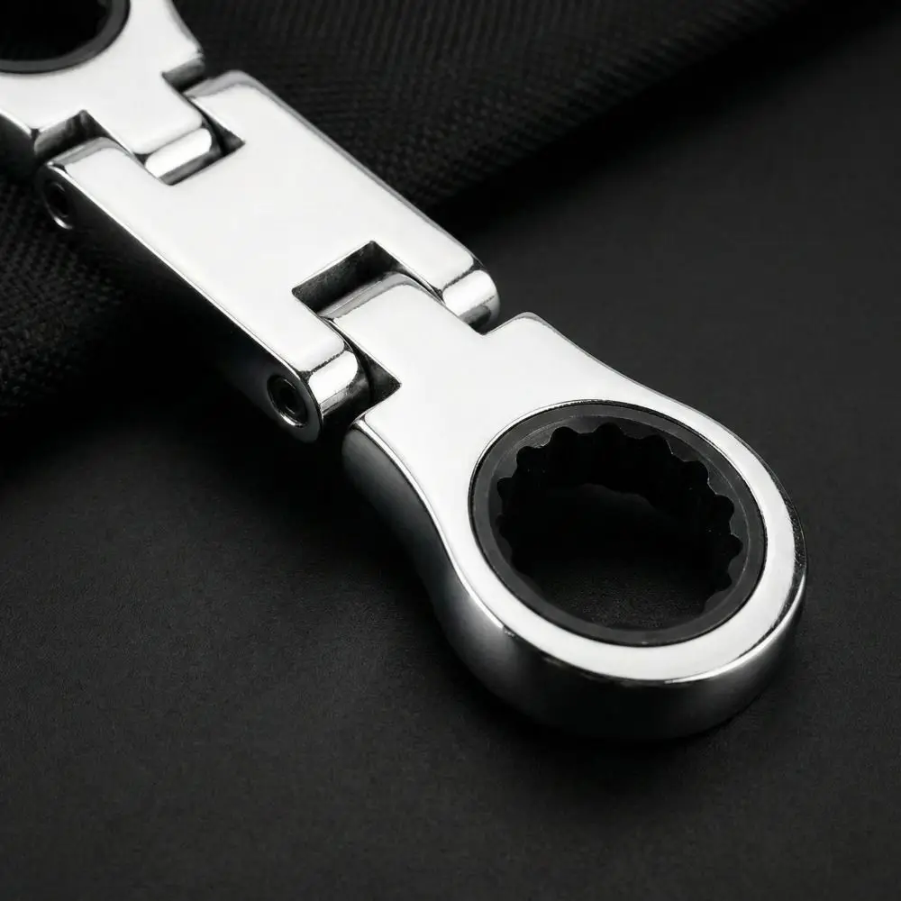 

Гибкий ключ с трещоткой и двойным квадратным приводом, портативный, компактный дизайн