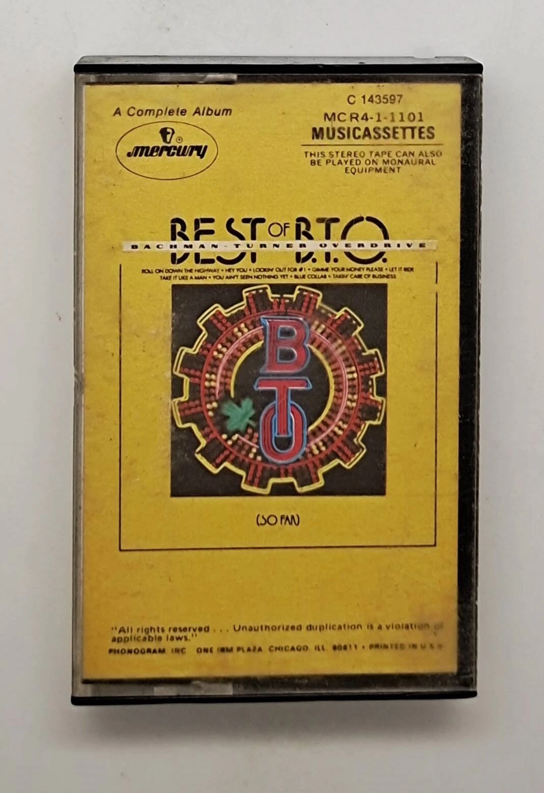 

Rock Bachman-Turner Overdrive Music Tape Best Of BTO Album Hey You Cassettes Cosplay Walkman Recorder Car Soundtracks Box Gift
