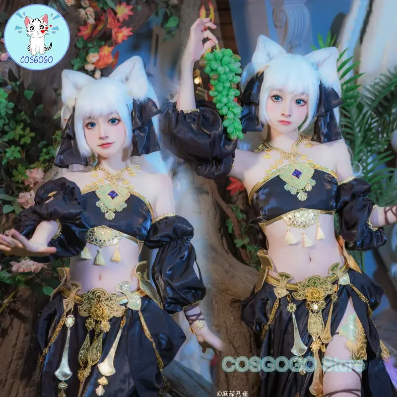 

COSGOGO Game FF14 Thavnair Dancing Girl Cosplay Costume Final Fantasy 14 Halloween Party Outfit Suit Sexy Lovely Uniform