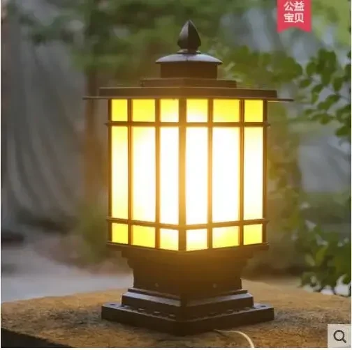 Villa European pillar lamp outdoor waterproof pillar lights landscape garden lights