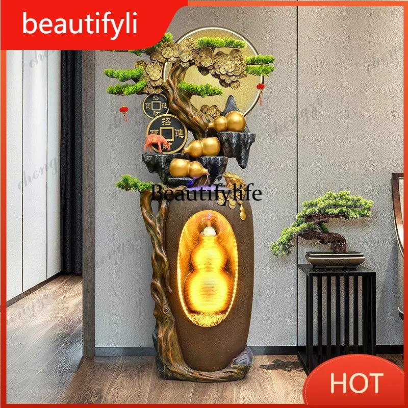 A139 Alpine flowing water makes money ornament rockery water landscape living room decoration circulating water ornament