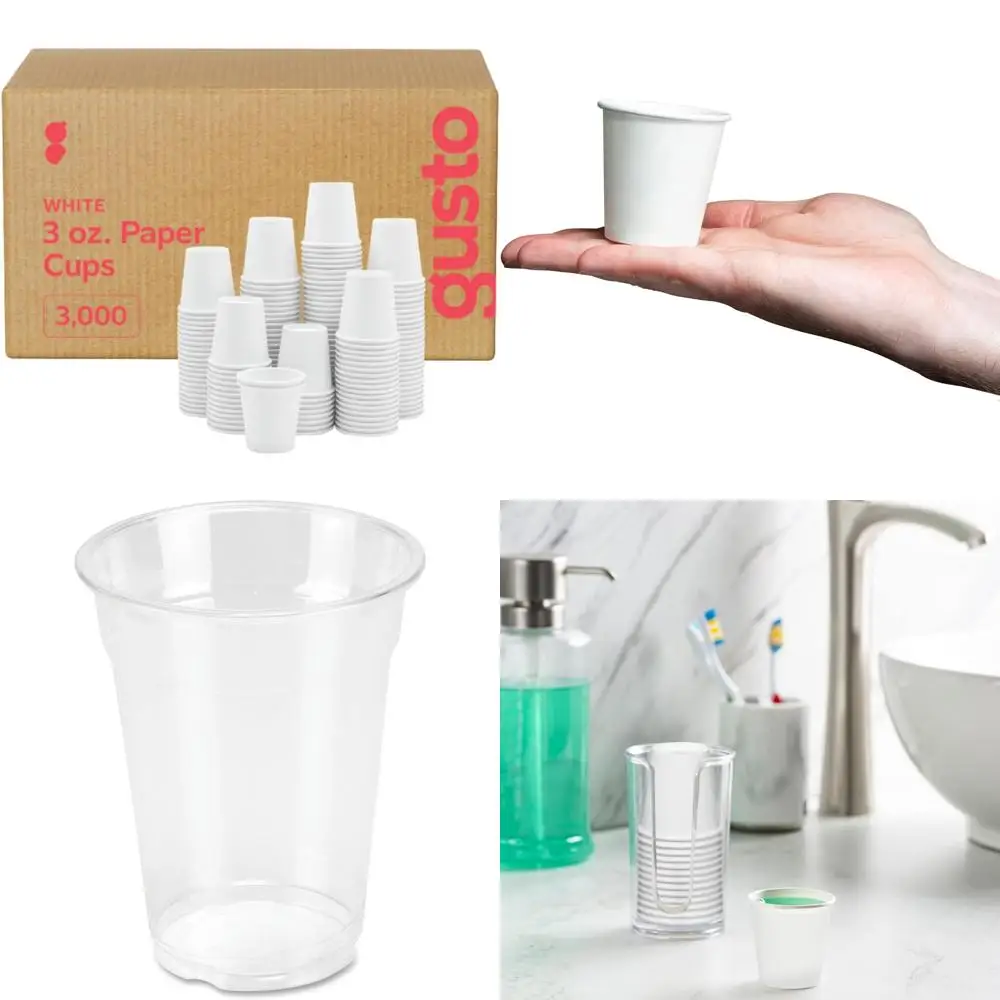 

Одноразовые мини-бумажные стаканчики — 3000 шт., белые маленькие стаканчики на 3 унции, экологически чистые стаканчики для полоскания рта в ванной комнате, универсальное использование для мероприятий