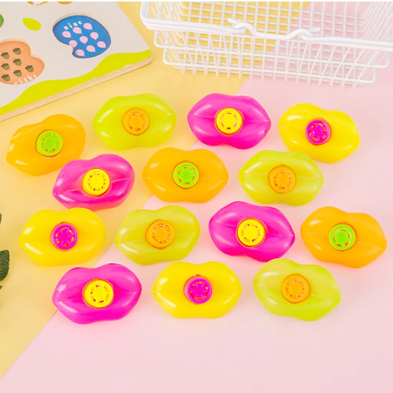 15Pcs Colorful Plastic Lip Whistles Noise Makers Toys for Kids Birthday Party Favors Baby Shower Gift Pinata Fillers Goody Bag