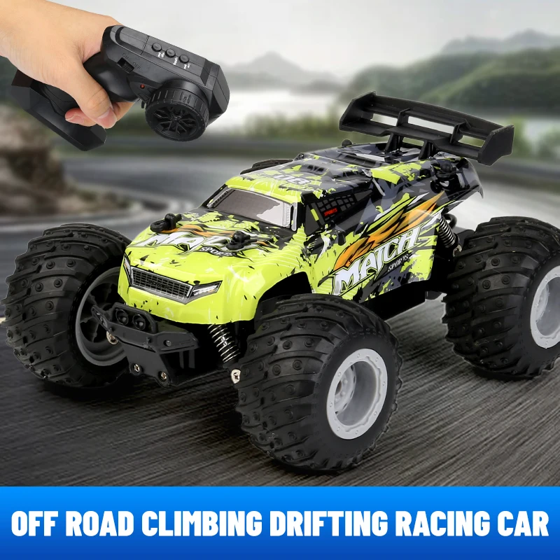 Nuova auto fuoristrada alla deriva, auto da arrampicata con piedi grandi, auto telecomandata leggera, auto da corsa RC, giocattolo per ragazzi