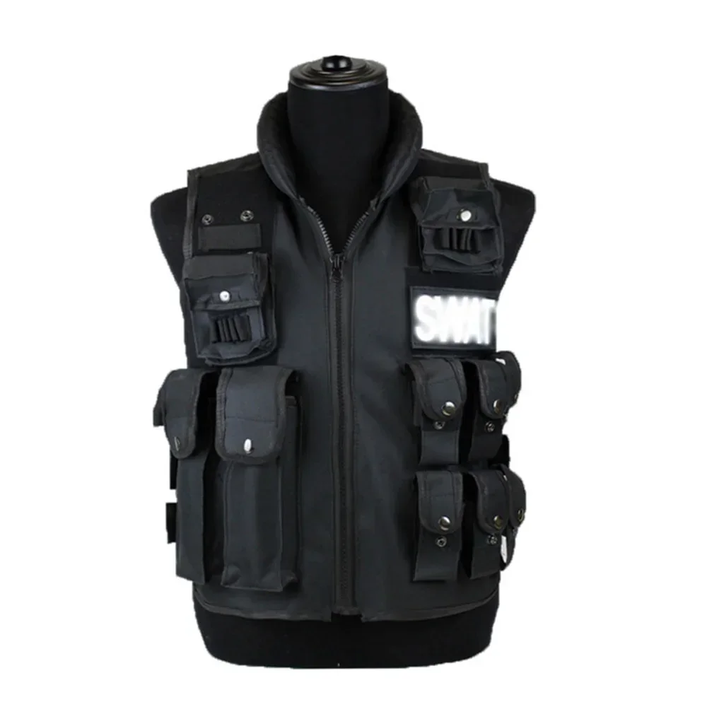 SWAT Multi Pockets Tactical Vest Hunting Outdoor Waistcaot Training CS Game Waist Coat Paintball Modular Security Guard Kamizelki