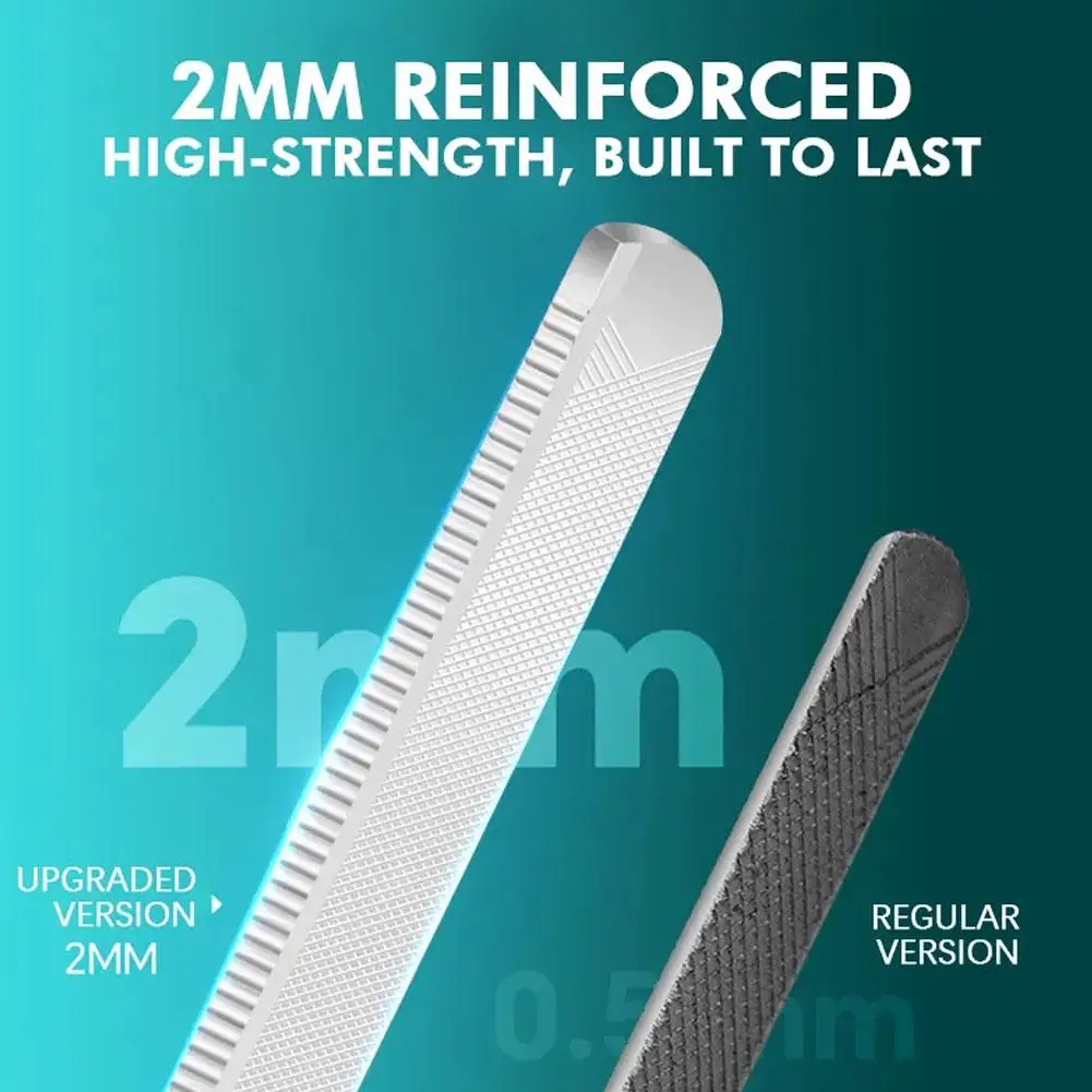 1pcs Double-sided Replacement Sand Paper Nail File With Metal Handle Nail Polish Sanding Buffer Strips Nail Polishing Manicure