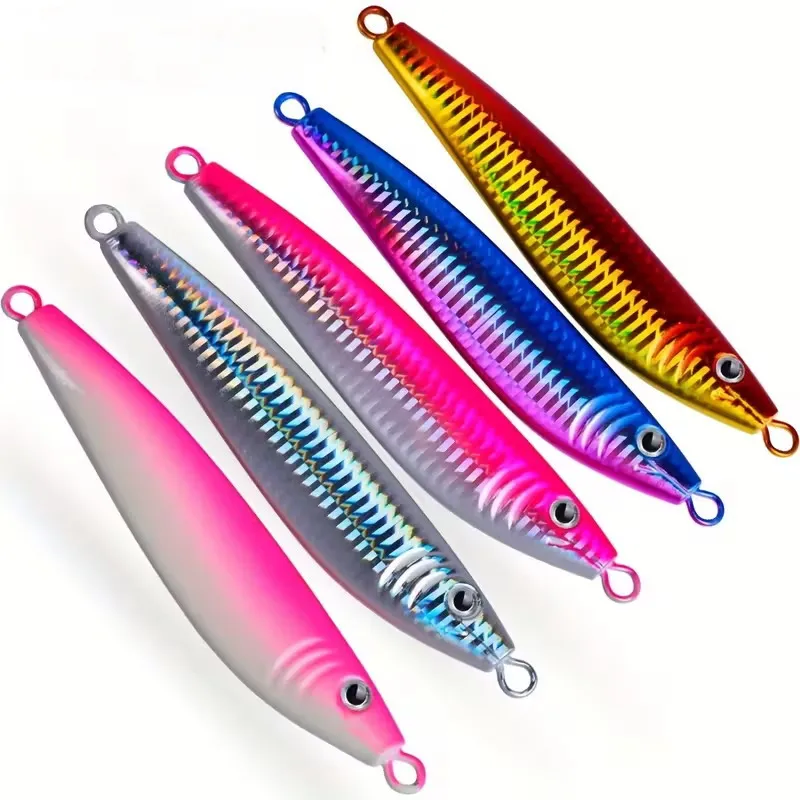 1 Stück Hartmetall S-förmiger Angelköder 60g-250g Sinkender Angelköder Leuchtender Schnellfall-Jigging-Köder Tiefsee-Jig-Angelköder – Detail 6