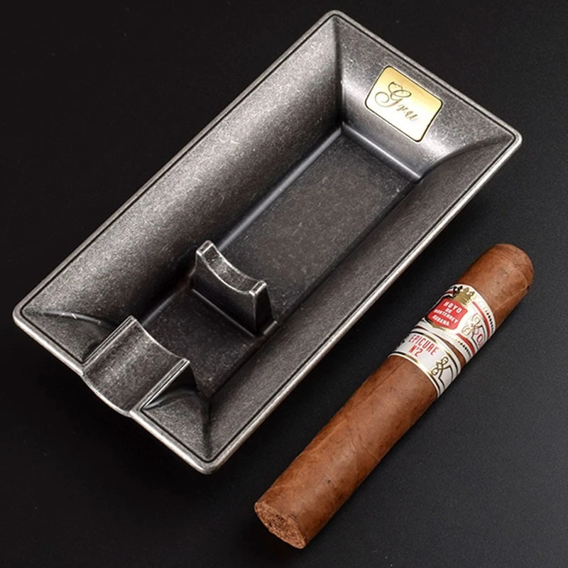 

Creative Cigar Ashtray Metal Design Luxury Cigar Accessories Cigar Holder Metal Large Diameter Decoration Single Slot