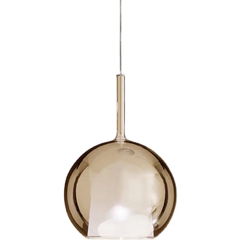 Nordic Minimalist Design Chandeliers for Living Room Home Decor Inspirational Creative Amber Glass Pendant Light E27 LED Bulb