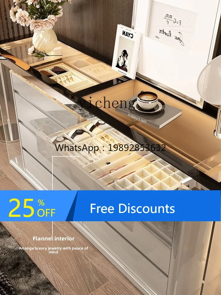 

light luxury eight-bucket cabinet cloakroom jewelry storage jewelry cabinet bedroom minimalist wall storage home accessories