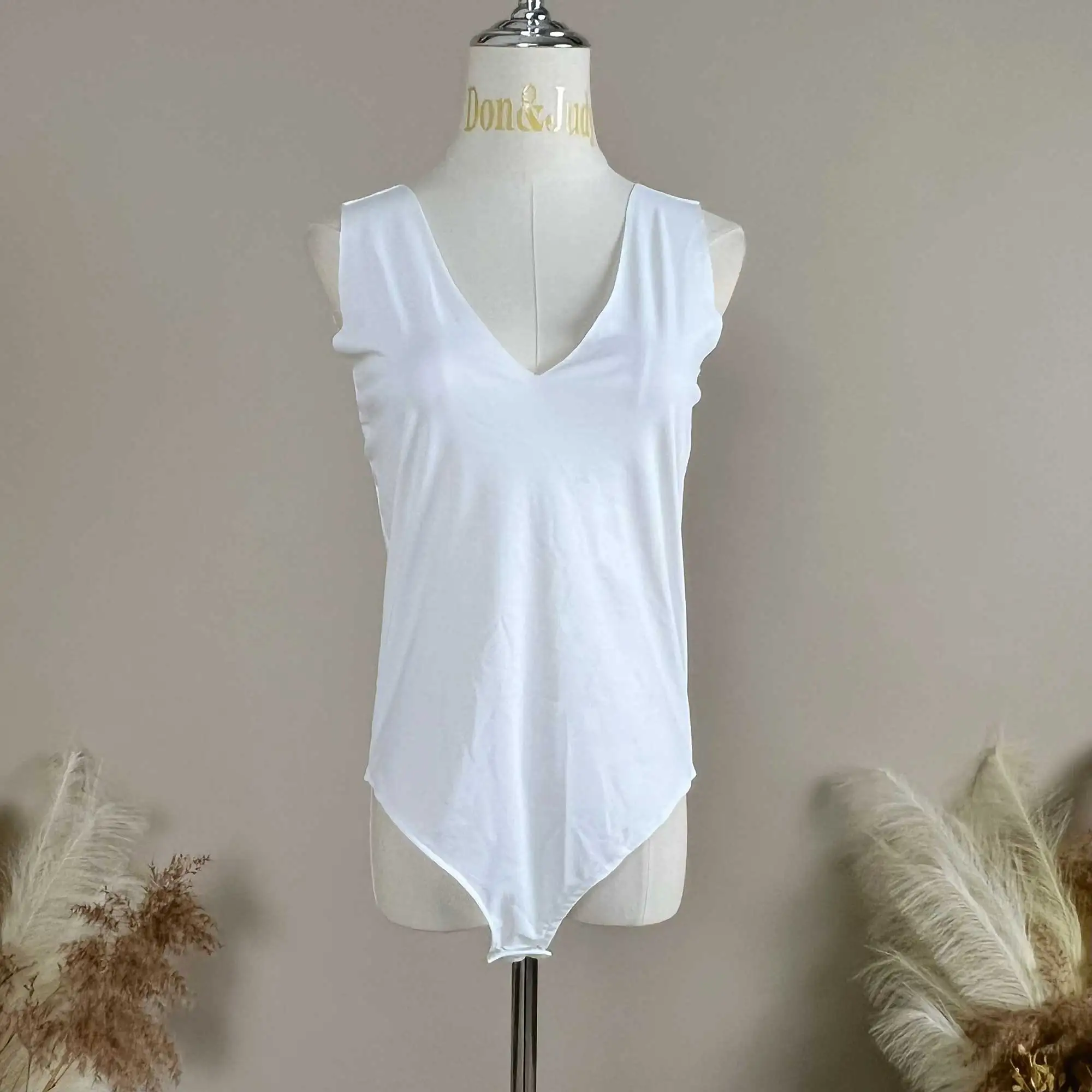don-judy-white-v-neck-sleeveless-bodysuit-stretchy-slim-fit-base-layer-for-evening-gowns-dance-undergarment-summer-party-photo