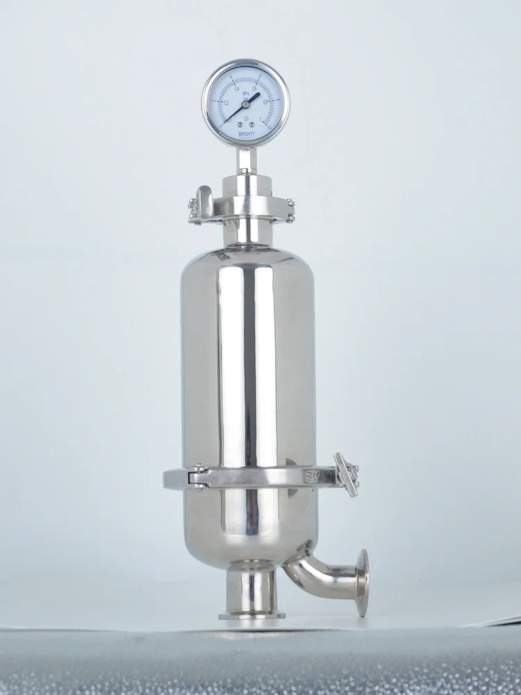 304 stainless steel respirator tank with single core quick-release breathing valve pipeline 316L sanitary air filter