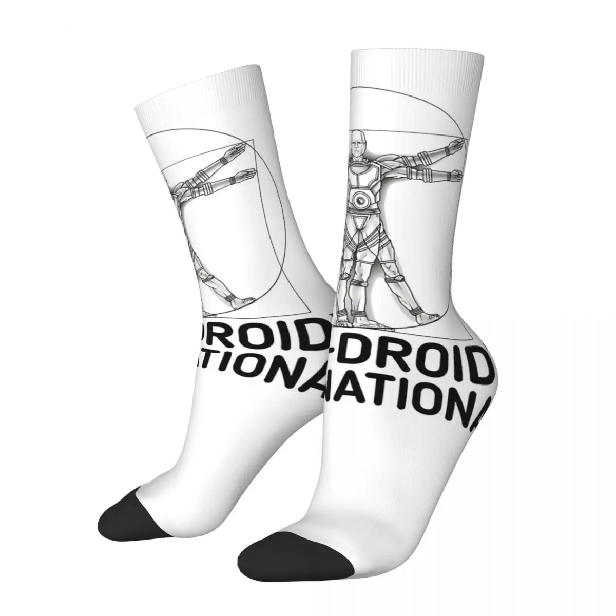 Chaussettes rétro sans couture pour hommes, style de rue, chaussettes d'équipage, Harajuku, Red Dwarf Diva-Droid International, nouveauté