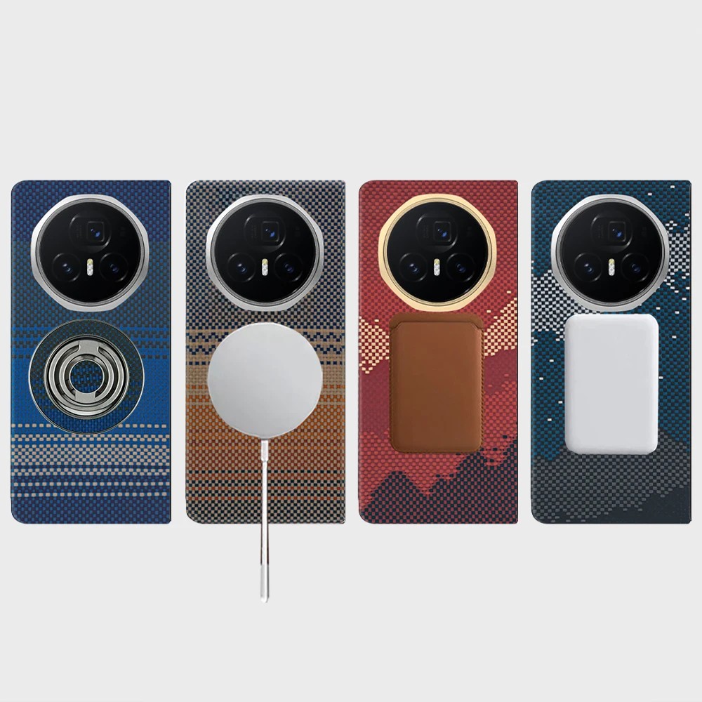 Für Honor Magic V3 Kohlefasergehäuse Kevlar 600D Aramid Magsafe ultradünne Hardcover magnetisch schwarz Slim Light Matte Premium