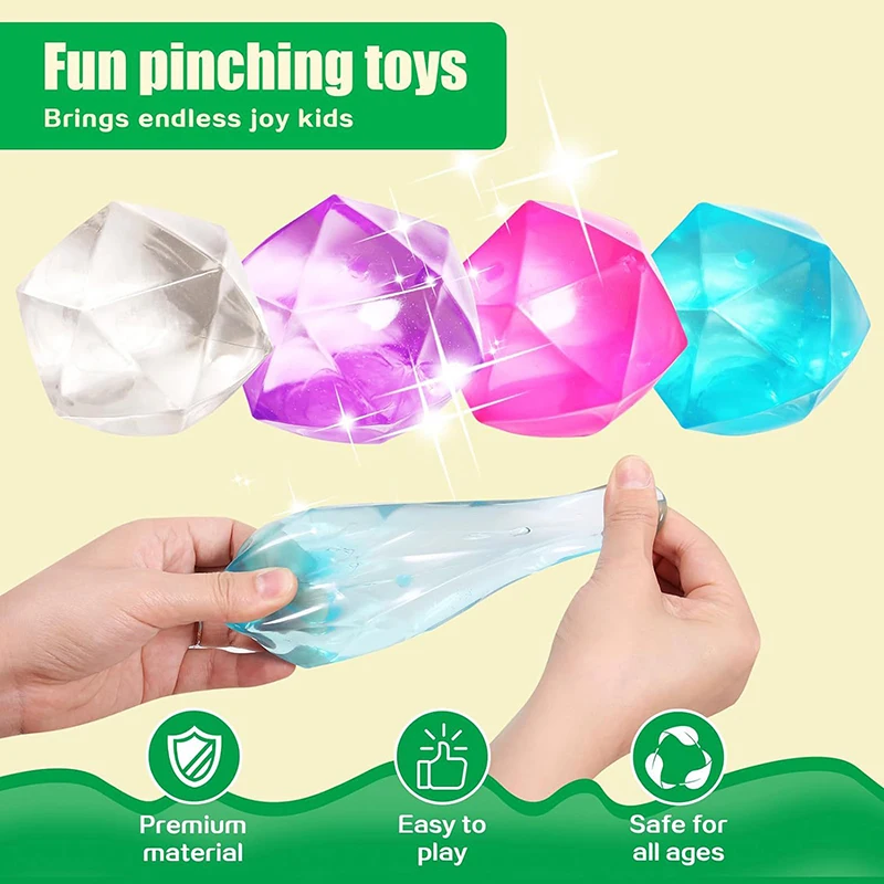 1Pc Diamond Cube Maltose Fidget Toy Squishy Stress Ball Squeeze Props Stress Relief Zabawki sensoryczne dla dorosłych Lęk ADHD