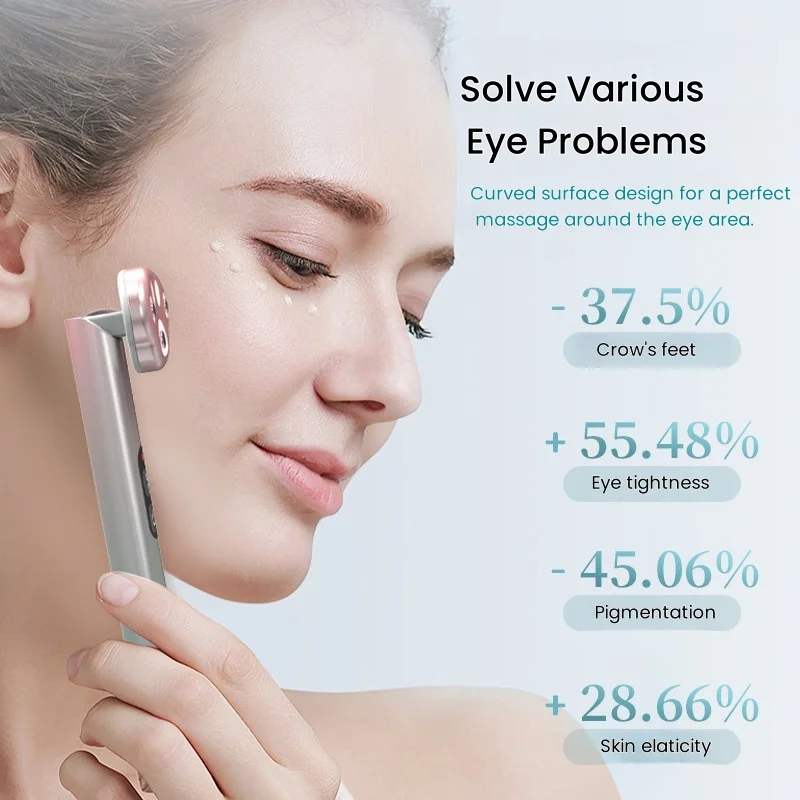 Neues Modell 7-Farben-LED-Augenmassagegerät mit Heizung und Vibration, Anti-Aging-Augenpflegegerät zur Entfernung von Augenringen und zum Anheben von Augenlidern