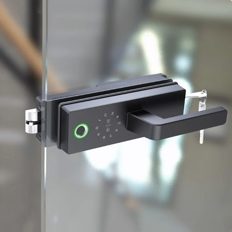 Smart Glass Door Lock Swing Slide Door Lock Bometric Fingerprint Electronic Lock Office Wood Door Security Keypad Lock