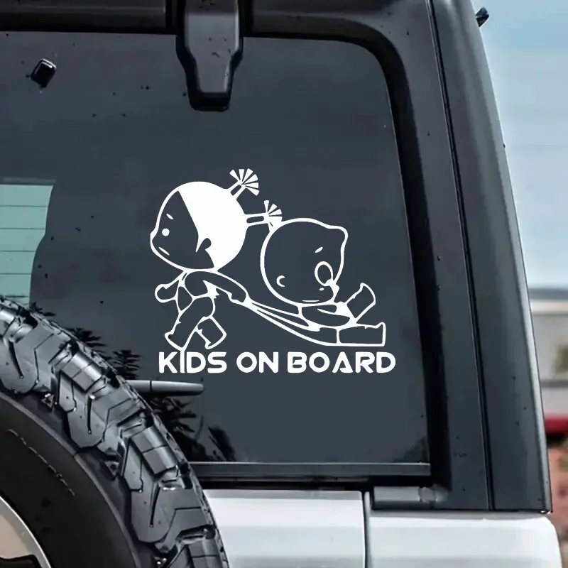 Kids On Board Kids Safety Vinyl Decal Waterproof Warning Sticker Baby in Vehicle Sign For Car Rear Windshield Decor Accessories - view 5