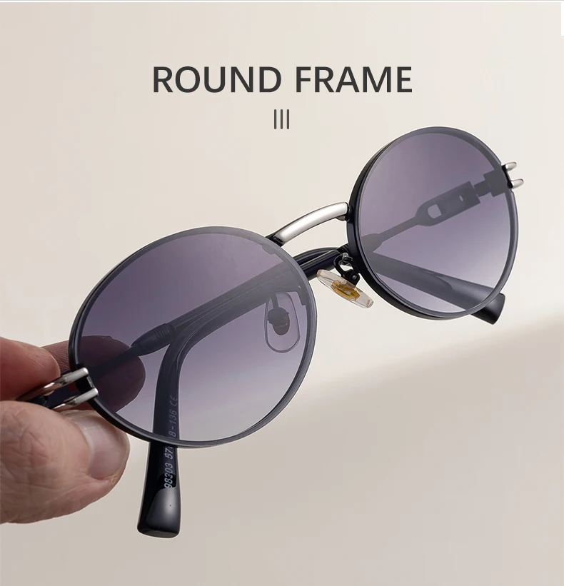 Kleine ovale Punk-Sonnenbrille für Damen 2026 – Luxusmarke, Vintage-Metallrahmen, trendige Sonnenbrillen für Damen, UV400-Schutz – Detail 7
