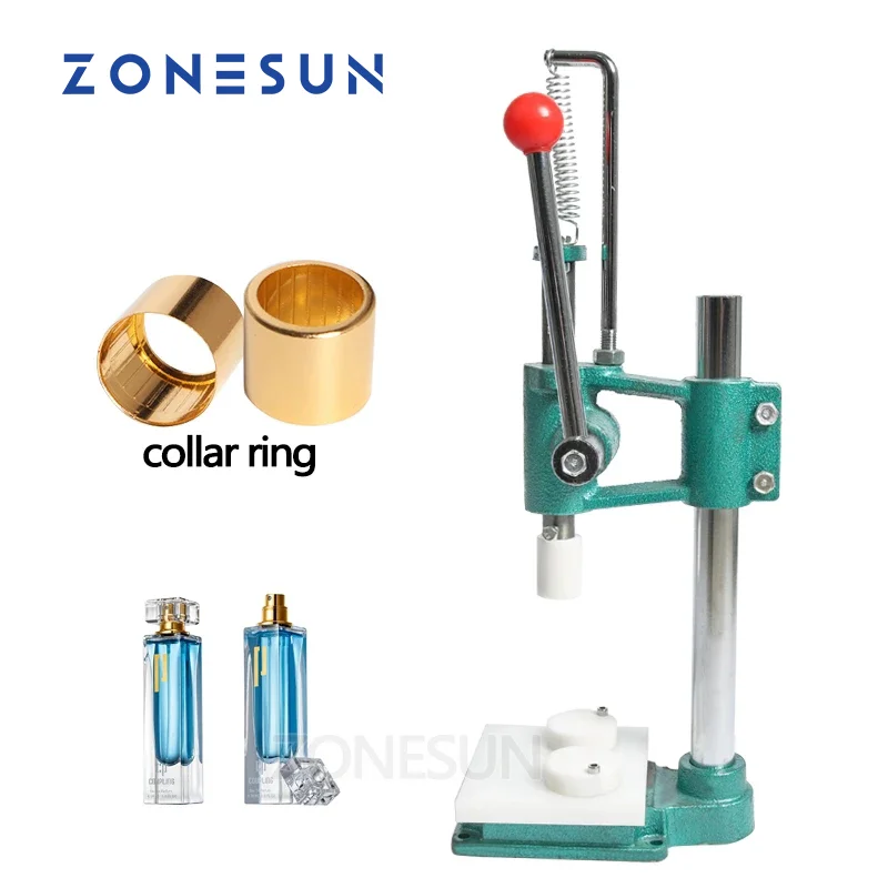 ZONESUN Perfume Glass Bottle Capping Machine Perfume Crimping Machine Perfume Collar Ring Pressing Machine