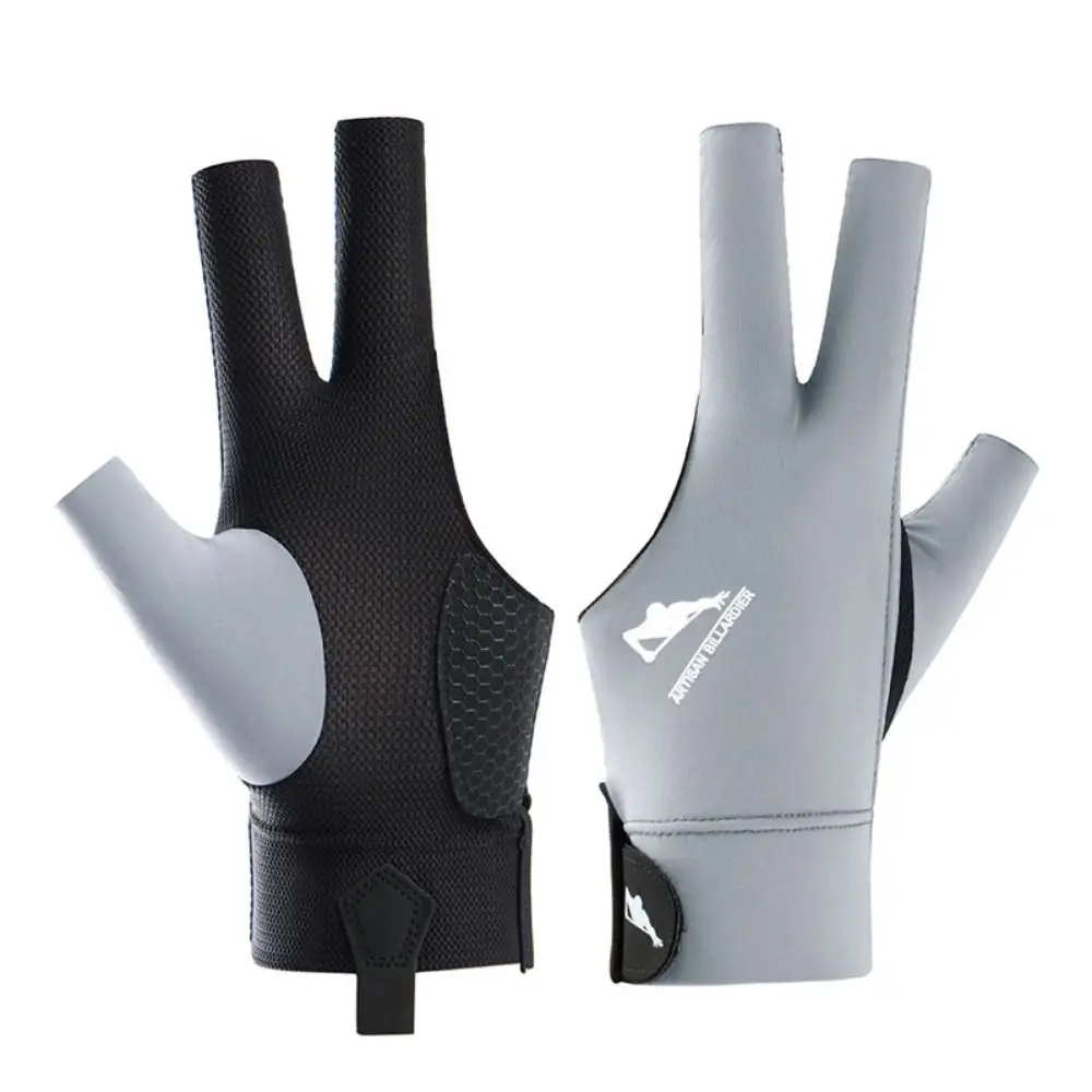 Anti-sweat Billiards Gloves Wear-resistant Elasticity Open 3 Fingers Gloves Professional High Elastic 3 Fingers Billiard Glove