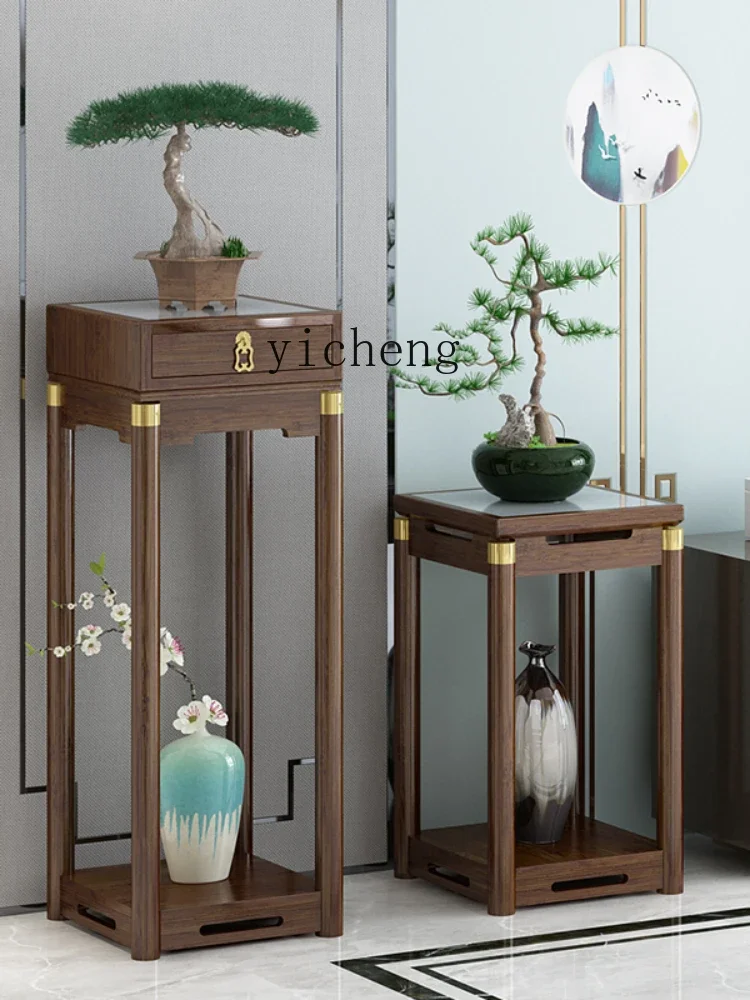 XL Chinese Style Balcony Flower Shelf Non-Solid Wood Living Room Floor-Standing Simple Flower Stand