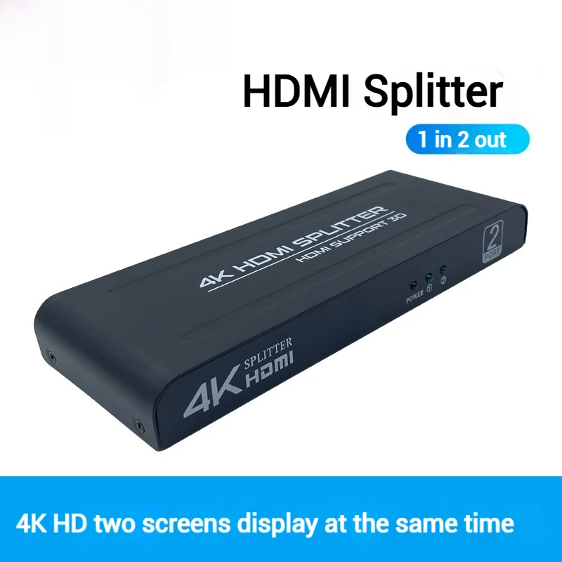 4K HDMI Splitter 2 Ports Bi-directional HDMI Switcher 1 in 2 Out HDMI Converter For PS4 Xbox HDTV Switcher Adapter