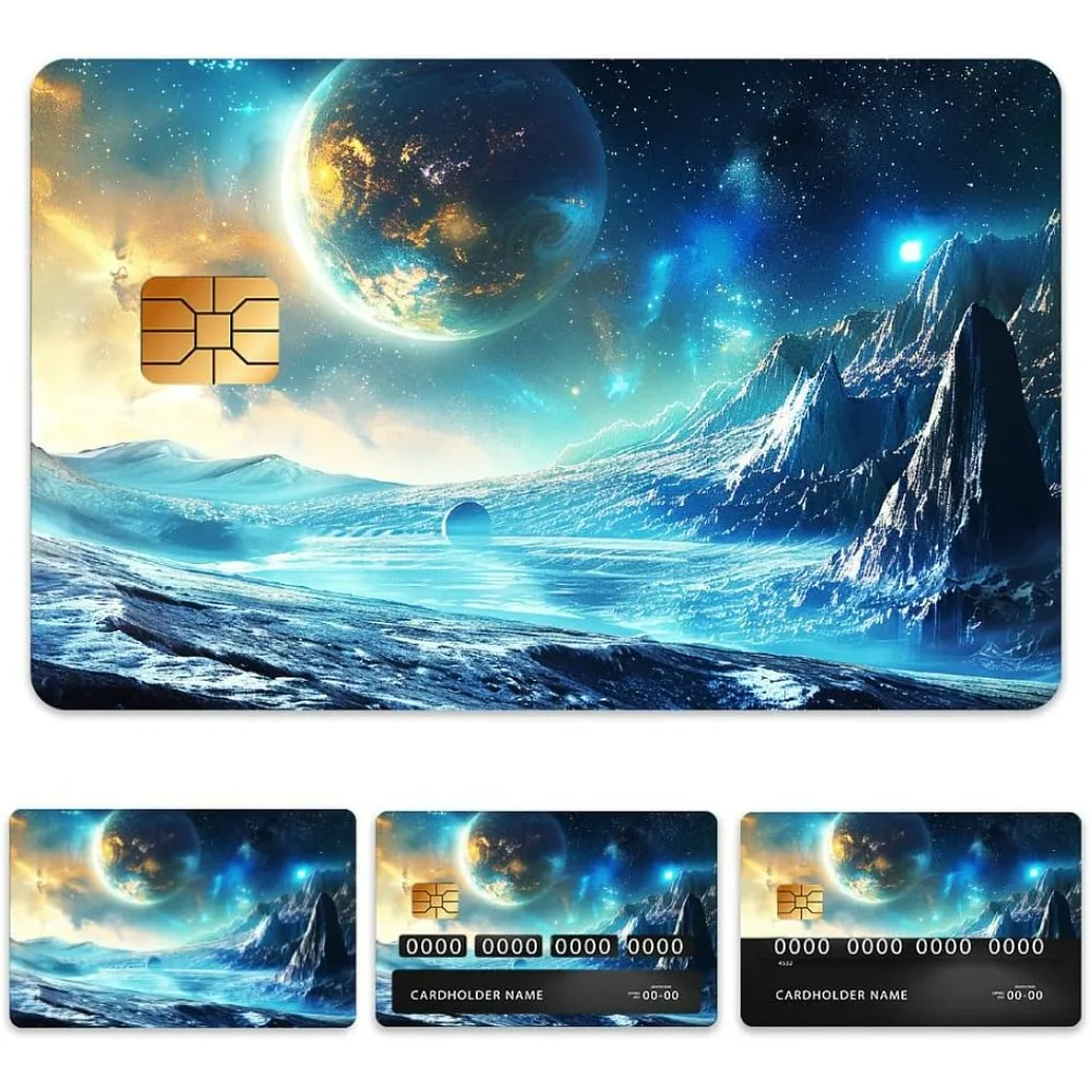 Credit Debit Card Skin Sticker Cover Cosmic Planets Space Waterproof Scratch-Resistant and Attractive Card Skin Custom 4 Styles