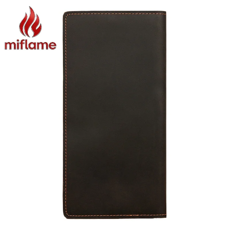 

Роскошный винтажный кошелек из кожи Crazy Horse для мужчин, сумка-портмоне с пряжкой, из натуральной воловьей кожи, длинный картхолдер с несколькими отделениями для карт