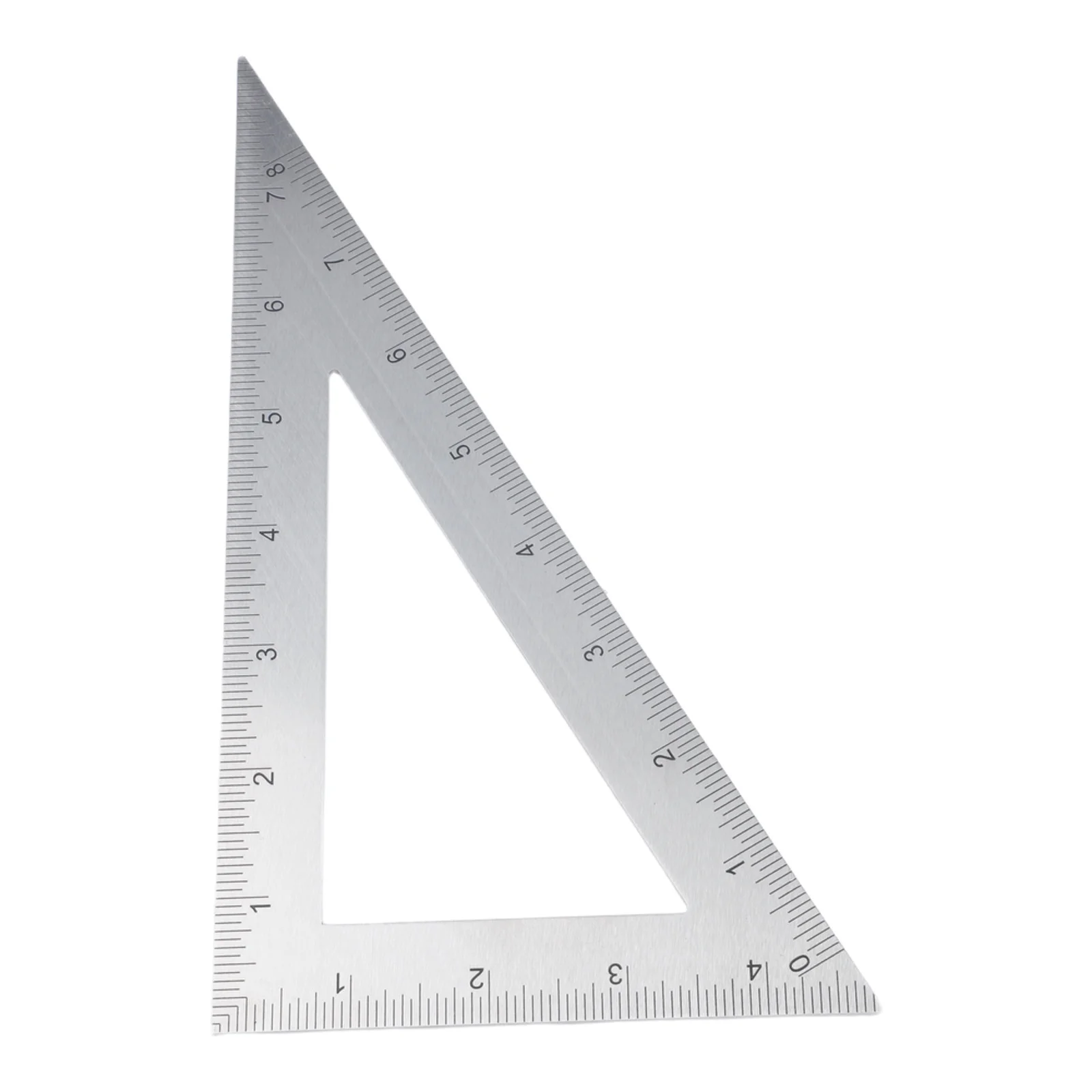 Holzbearbeitungs-Dreieckslineal, 45-90-Grad-Winkelmesser aus Edelstahl, Dual-Skala, Winkelmessgerät, Markierungswerkzeug für Tischlerei und Zeichnen – Detail 6
