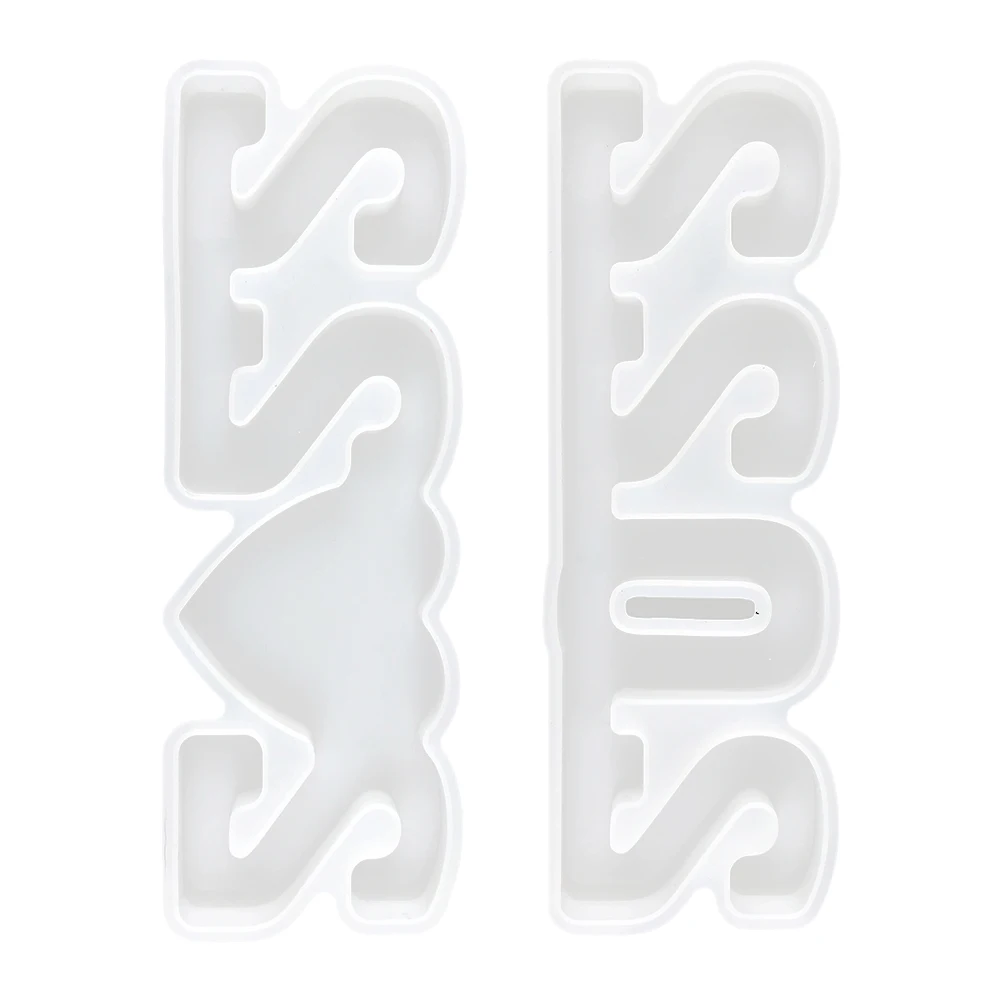 

2 pcs 3D Pendant Molds Diy Number Epoxy Resin Craft Silicone Mold For Handmade Ornament Making Tool Desktop Decor Supply