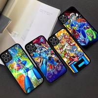 R-Rockman Mega Man Anime Game Phone Case Silicone PC+TPU For iPhone 11 12 13 14 15 16 17 Plus Pro Max Cover