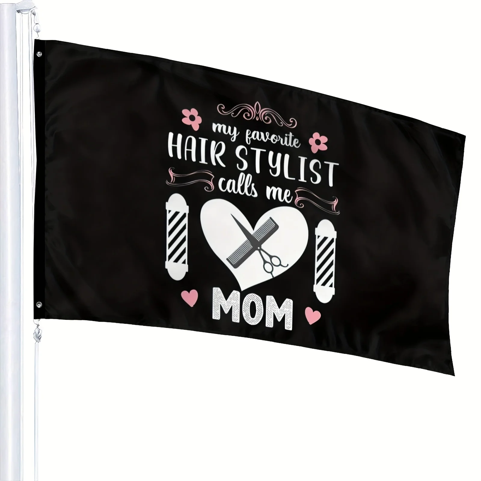 My Favorite Hair Stylist Calls Me Mom Garden Flag Polyester Outdoor Decorative Yard Flag