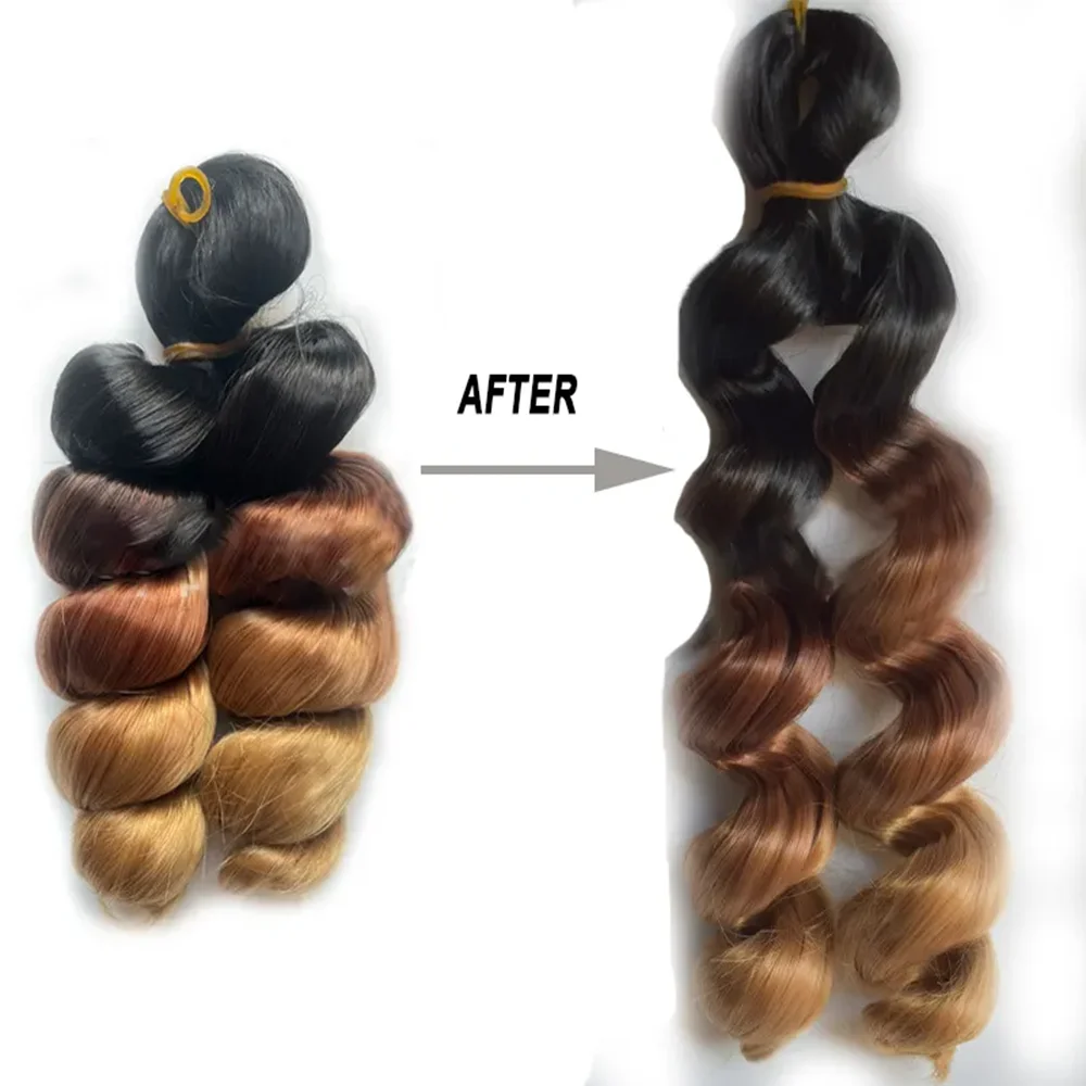 Synthetic Loose Wave Crochet Hair 12 Inch French Loose Curled Body Wave Woven Hair Water Wave Women\'s Wig Monochrome Mixed Color