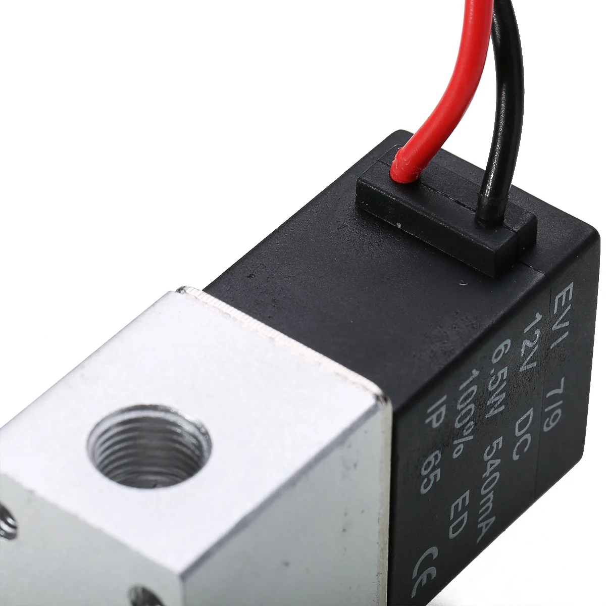 1個 1/4インチNPT 2ウェイ常閉バルブ 12V空気圧アルミ電動ソレノイドエアバルブ