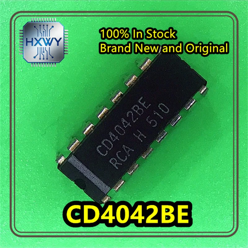 (10/50 pieces) CD4042BE DIP-16 Logic Chip, Quad-Latch D-Type Flip-Flop, Brand New Original, In Stock, Electronic IC