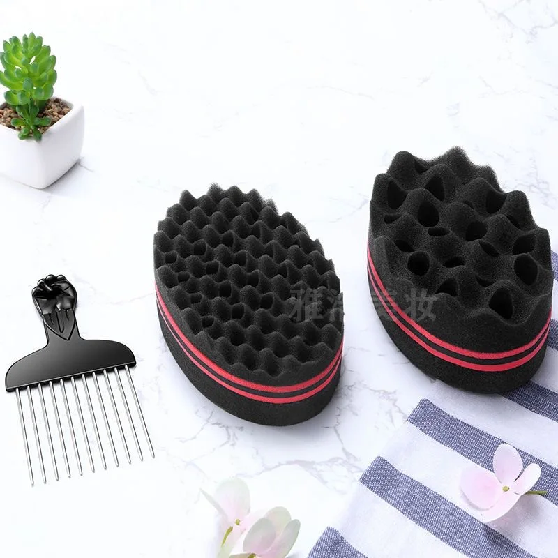 Sponge Exploding Head Care Styling Sponge Comb Perm Tool Hair Styling Care Sponge Insert Comb
