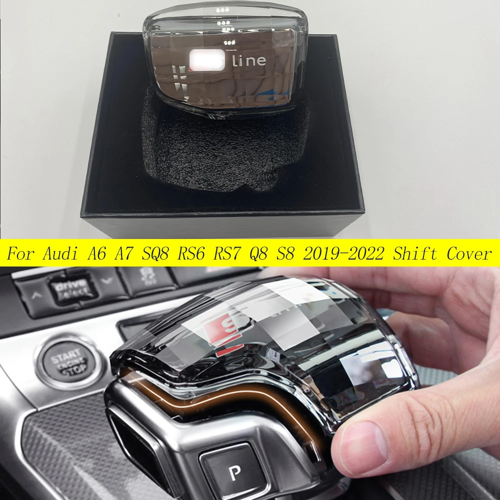 

Gear Shift Head Cover LHD Genuine Crystal Auto Gear Shift Knob Decor Cover Sticker For Audi A6 A7 SQ8 RS6 RS7 Q8 S8 2019-2022