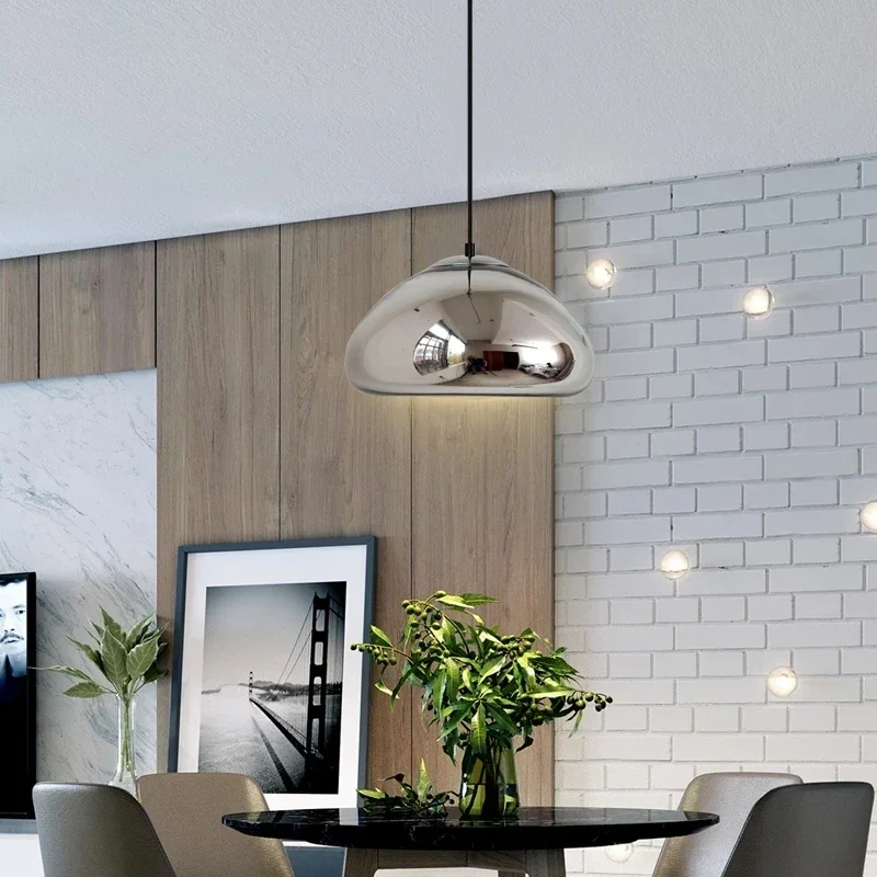 Imagem -05 - Nordic Postmodern Pendant Lamps Golden Chrome Rose Gold Glass Led Teto Chandelier Hanging Light For Living Room Dining Room Decor E27