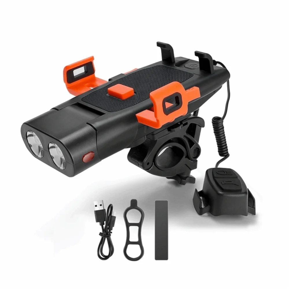 

Перезаряжаемый USB-фонарь для велосипеда с креплением на руль, управление с проводом, 5 звуковых эффектов, многофункциональный, 3000 мАч