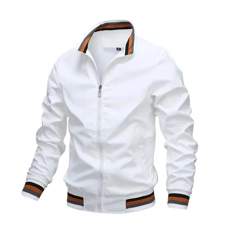 

Spring and Autumn Fashion Stand-Up Casual Zipper Jacket High Quality Aviator Jacket Windproof Rainproof Outdoor Sports Jacket
